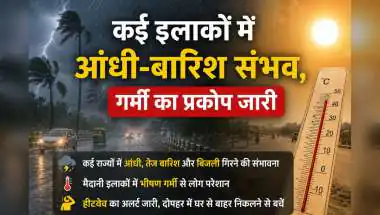 राजस्थान में 13 जून को प्री-मानसून गतिविधियां, कई इलाकों में आंधी-बारिश संभव, गर्मी का प्रकोप जारी